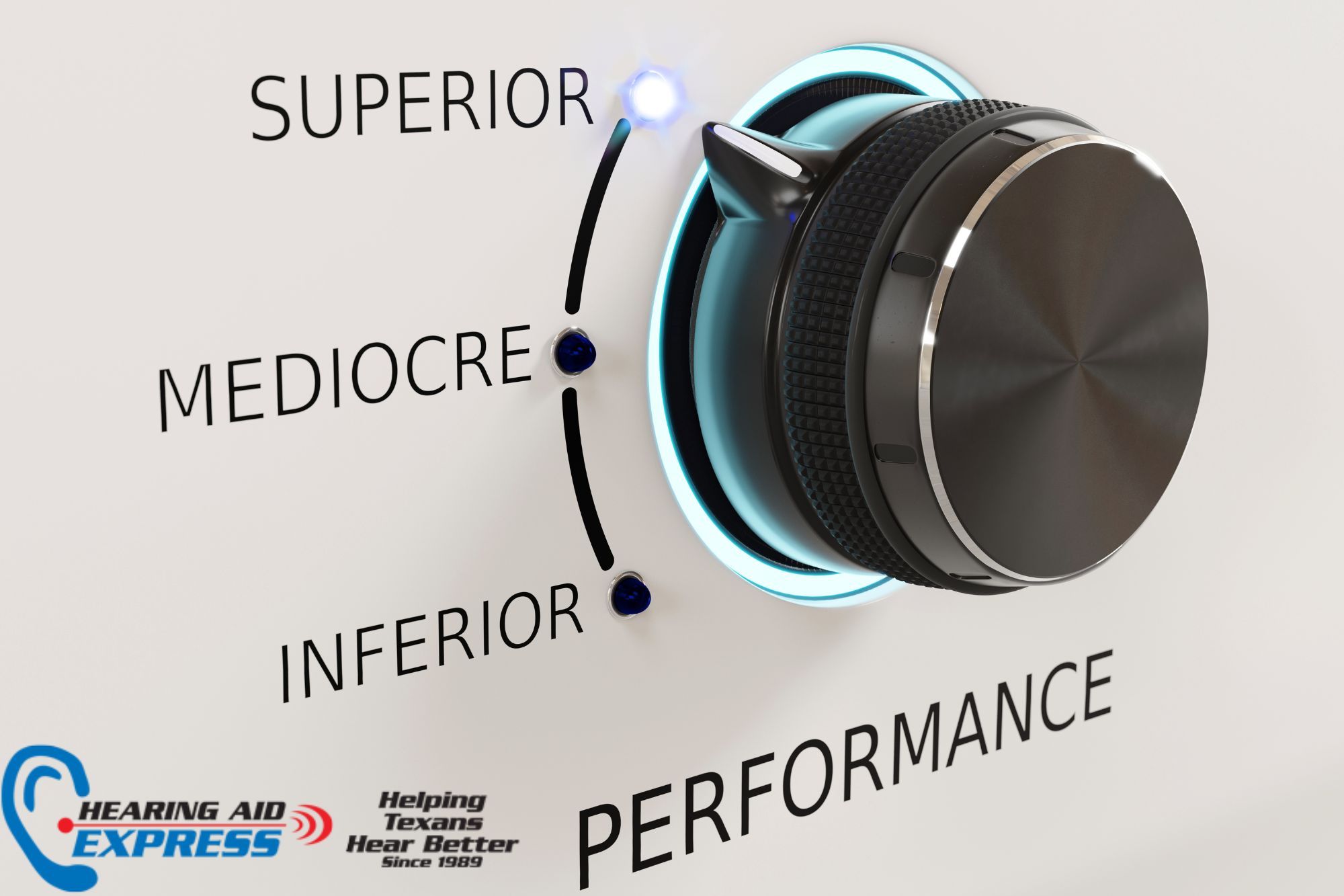 performance knob set to superior